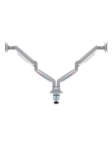 Brazo SmartFit® de altura ajustable con controles de un solo toque para dos monitores