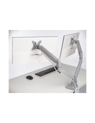 Brazo SmartFit® de altura ajustable con controles de un solo toque para dos monitores