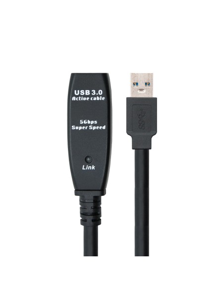 Cable USB 3.0 prolongador con amplificador, tipo A/M-A/H, 10m