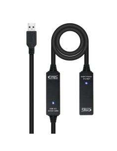Cable USB 3.0 prolongador con amplificador, tipo A/M-A/H, 15m