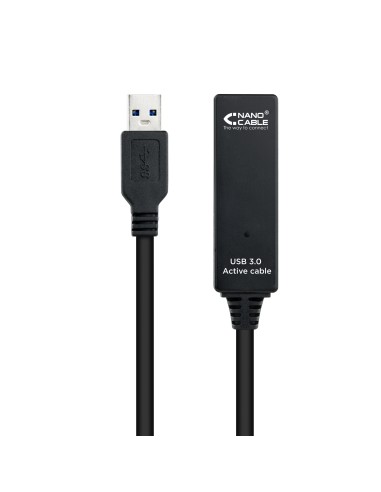 Cable USB 3.0 prolongador con amplificador, tipo A/M-A/H, 15m