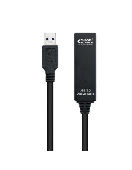 Cable USB 3.0 prolongador con amplificador, tipo A/M-A/H, 15m