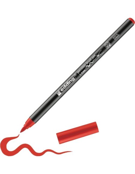 C 10 ROTULADOR EDDING 4200 ROJO 002 PUNTA DE PINCEL