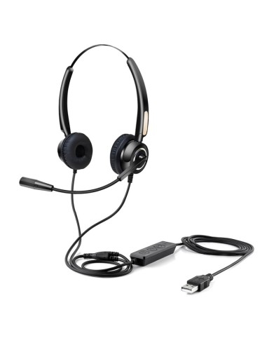 USB HEADSET WITH REMOTE CONTROL Auriculares Alámbrico Diadema USB Type-C / USB Type-A Negro