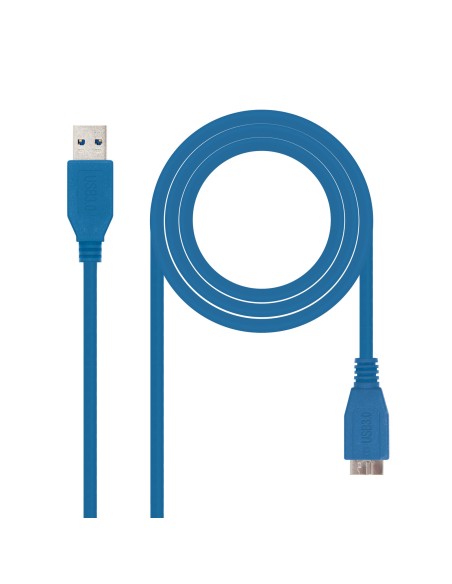 CABLE USB 3.0, TIPO A/M-MICRO B/M, AZUL, 1.0 M