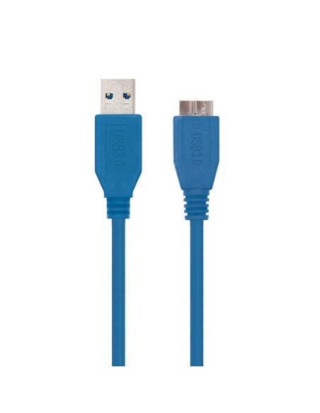 CABLE USB 3.0, TIPO A/M-MICRO B/M, AZUL, 1.0 M