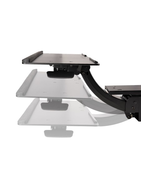 Bandeja para Teclado y Ratón para Debajo del Escritorio - de 30cm x 78cm - de Altura Ajustable - Soporte Ergonómico para Teclad