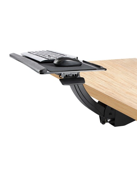 Bandeja para Teclado y Ratón para Debajo del Escritorio - de 30cm x 78cm - de Altura Ajustable - Soporte Ergonómico para Teclad
