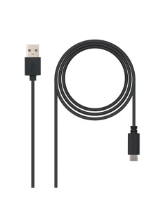 USB 2.0, 2m cable USB USB C 2 x USB A Negro