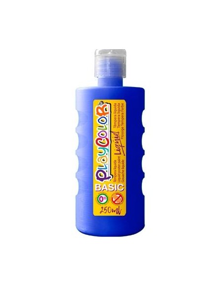PLAYCOLOR TÉMPERA LÍQUIDA BASIC BOTELLA 250ML AZUL OSCURO