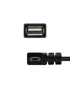 CABLE USB 2.0 OTG ACODADO, TIPO MICRO B/M-A/H, NEGRO, 15 CM 2