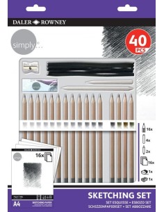 Set de esbozo sympli 40 piezas