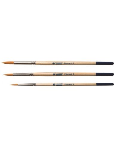 Set 3 pinceles toray redondo mango corto art creation