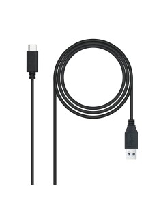 Cable USB 3.1 Gen2 10Gbps 3A, tipo USB-C/M-A/M, negro, 1.5 m
