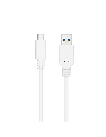 Cable USB 3.1, Gen2 10 Gbps 3A, tipo USB-C/M-A/M, Blanco, 1.5 m