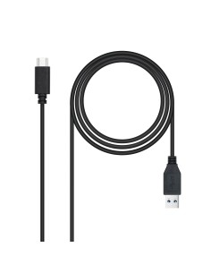 Cable USB 3.1, Gen2 10 Gbps 3A, tipo USB-C/M-A/M, Negro, 2 m