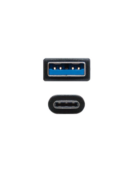 Cable USB 3.1, Gen2 10 Gbps 3A, tipo USB-C/M-A/M, Negro, 2 m