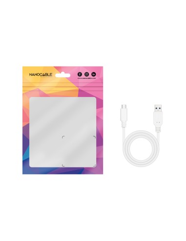 Cable USB 3.1, Gen2 10 Gbps 3A, tipo USB-C/M-A/M, Blanco, 2 m