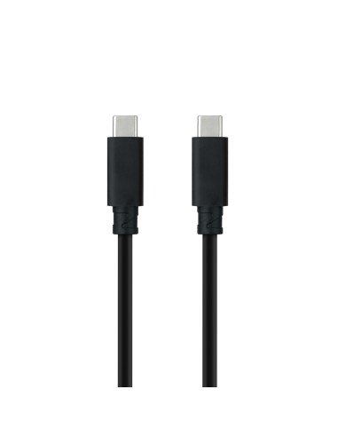 Cable USB 3.1 Gen2 10Gbps 5A, 4K/60Hz, USB-C/M-USB-C/M, Negro, 0.5 m