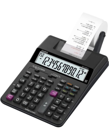 CALCULADORA IMPRESORA HR 150RCE PANTALLA 12 DIGITOS NEGRA