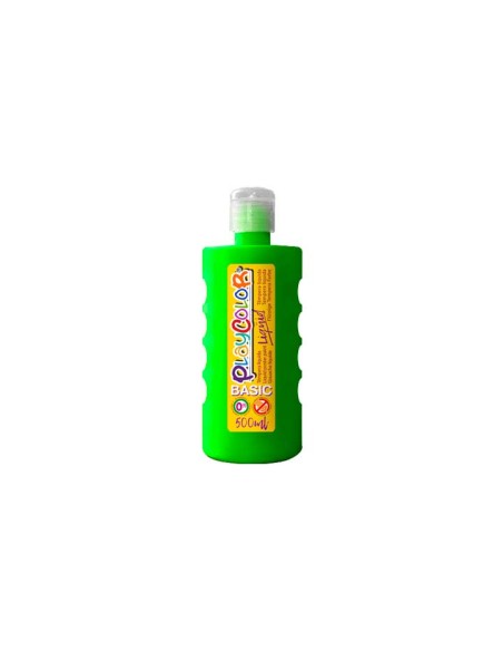 BOTE ERG. TEMPERA LIQ. PLAYCOLOR 500ML VERDE OSC