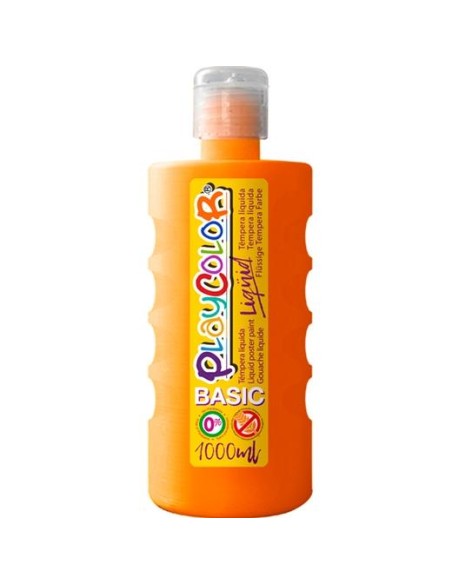 BOTE ERG. TEMPERA LIQ. PLAYCOLOR 1000ML NARANJA