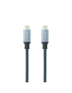 Cable USB 3.2 Gen2x2 20Gbps 5A/100W, 4K/60Hz, USB-C/M-USB-C/M, Gris/Negro, 3 m 2