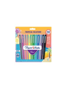 1951029 rotulador Fino/Medio Negro, Azul, Marrón, Verde, Azul claro, Verde claro, Naranja, Rosa, Púrpura, Violeta, Amarillo 12 p