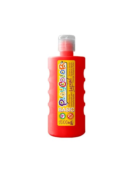 BOTE ERG. TEMPERA LIQ. PLAYCOLOR 1000ML ROJO