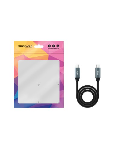 Cable USB 3.2 Gen2x2 20Gbps 5A/100W 4K/60Hz USB-C/M-USB-C/M, 1 m