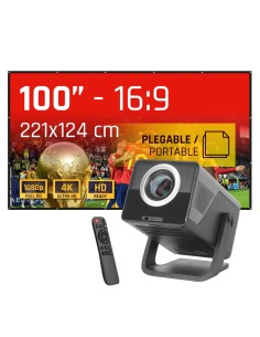 Pack proyector 4K + Lona proyección 100"