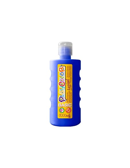 BOTE ERG. TEMPERA LIQ. PLAYCOLOR 1000ML AZUL OSC