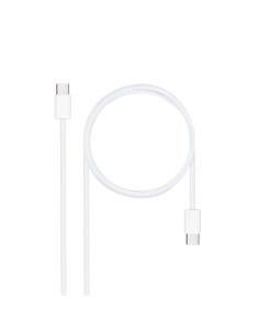 Cable USB-C 2.0 60W 3A, USB-C/M-USB-C/M, Blanco, 1 m