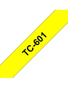 TC-601 cinta para impresora de etiquetas Negro sobre amarillo