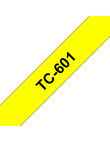 TC-601 cinta para impresora de etiquetas Negro sobre amarillo