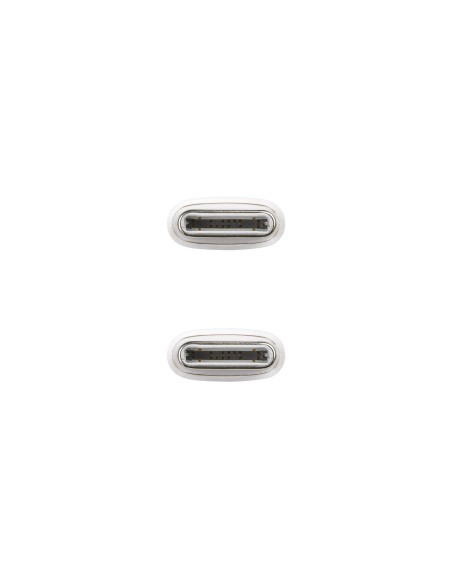 Cable USB-C 2.0 60W 3A, USB-C/M-USB-C/M, Blanco, 1 m