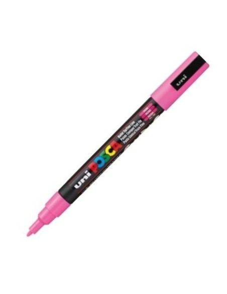 Marcador uni posca pc3m color rosa 09 13mm