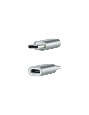 Adaptador USB-C a Micro USB, USB-C/M-Micro B/H, Aluminio, Gris