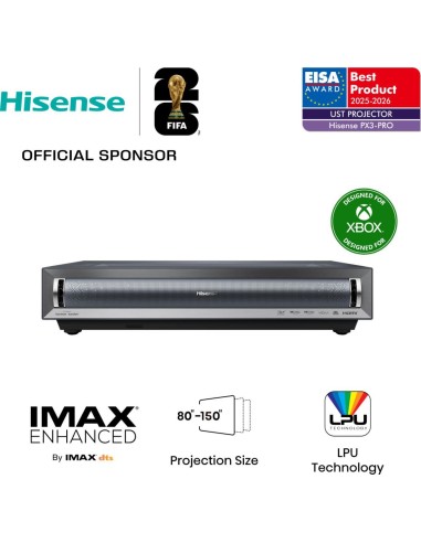 PX3-PRO Proyector de alcance ultracorto 2700 lúmenes ANSI DLP UHD 4K (3840x2160) Negro, Gris Oscuro