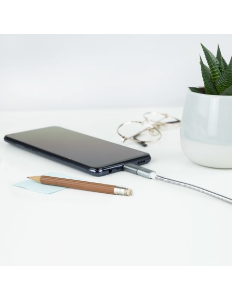 Adaptador USB-C a Micro USB, USB-C/M-Micro B/H, Aluminio, Gris