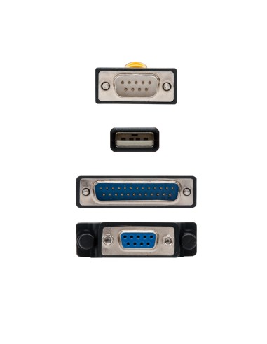 CONVERTIDOR USB A SERIE, TIPO A/M-RS232 DB9/M DB25/M, 1,8 M