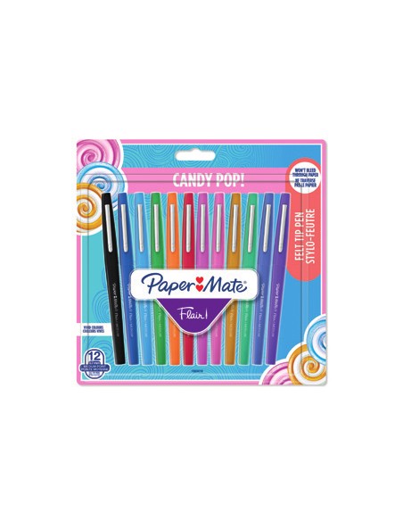 Flair Candy Pop Bolígrafo de gel con tapa Medio Multicolor 12 pieza(s)