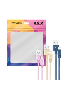 3 Cables Lightning a USB 2.0, Lightning/M-USB A/M, Rosa, Dorado y Azul Pacífico, 1 m 2