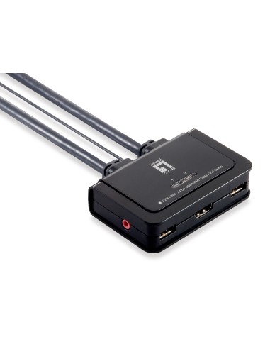 KVM de 2 puertos, HDMI, USB