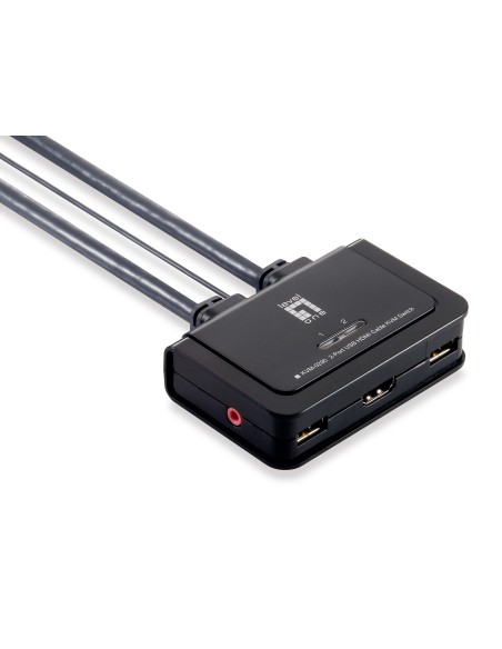 KVM de 2 puertos, HDMI, USB