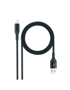 Cable Lightning a USB 2.0, Lightning/M -USB A/M, Negro, 1 m