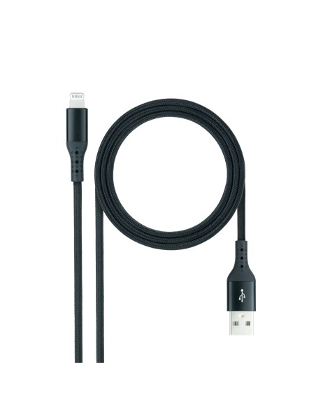 Cable Lightning a USB 2.0, Lightning/M -USB A/M, Negro, 1 m