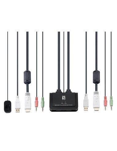 KVM de 2 puertos, HDMI, USB