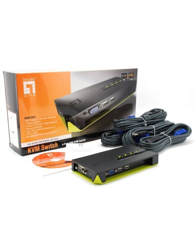 Switch KVM de 4 puertos USB