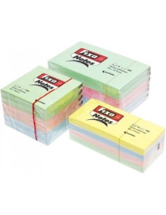 PACK 12 BLOC NOTAS ADHESIVAS 38X51MM FIXO PASTEL